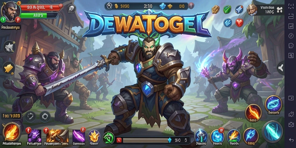 Tampilan gameplay seru DEWATOGEL dalam aksi ARPG.