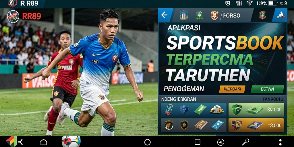 Screenshot RR89 menampilkan antarmuka aplikasi Sportsbook yang menarik.