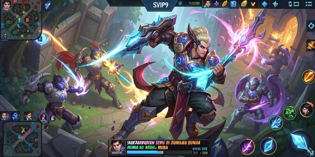 Tampilan gameplay MOBA yang mendebarkan di SVIP9.