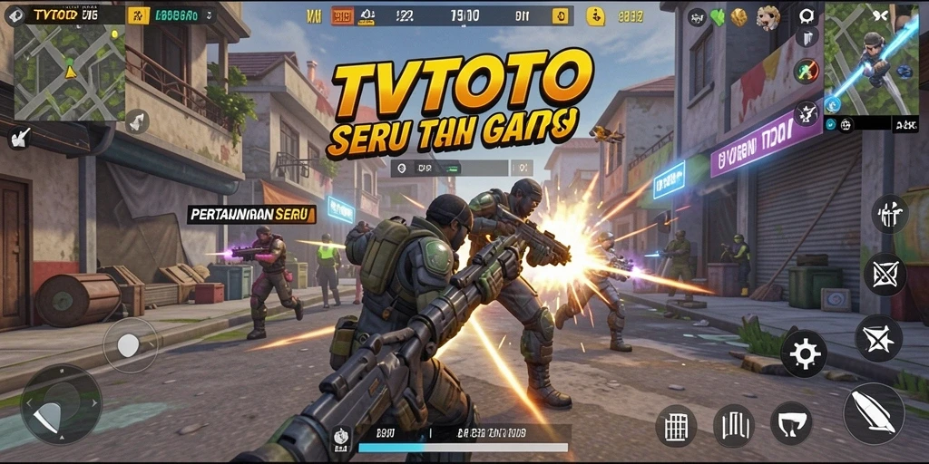 Tangkapan layar gameplay seru dari TVTOTO yang menunjukkan aksi menegangkan.