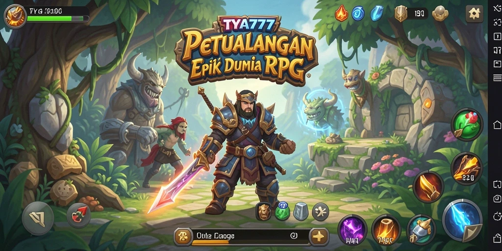 Tampilan gameplay mendalam dalam TYA777, penuh aksi RPG.