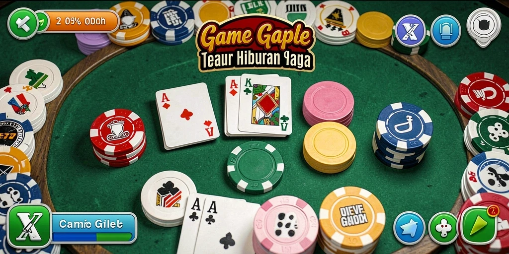 Tampilan menarik dari gameplay Gaple XE77 yang mengasyikkan.